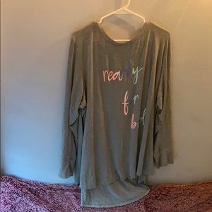 Grey soft sleep shirt